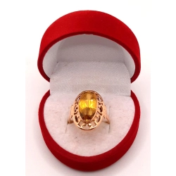 Złoty pierścionek z Cytrynem PR.583 W:4,81gr R.15 InterSKLEP