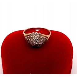 Złoty pierścionek z Cyrkoniami PR.585 W:2,70gr R.12 InterSKLEP