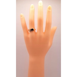 Złoty pierścionek z onyksem i cyrkoniami PR.583 W:3,87gr R.14 InterSKLEP