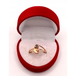 Złoty pierścionek z zieloną cyrkonią PR.585 W:2,25gr R.11 InterSKLEP