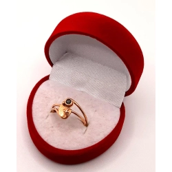 Złoty pierścionek z zieloną cyrkonią PR.585 W:2,25gr R.11 InterSKLEP