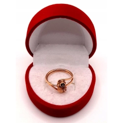 Złoty pierścionek z zieloną cyrkonią PR.585 W:2,25gr R.11 InterSKLEP