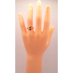Złoty pierścionek z zieloną cyrkonią PR.585 W:2,25gr R.11 InterSKLEP