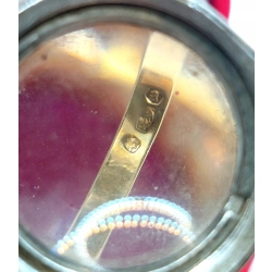 Złoty pierścionek Warmet z Kunzytem Pr.585 W:6,34gr Roz.20