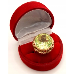 Złoty pierścionek z Turmalinem PR.585 W:11,48gr R.18 InterSKLEP