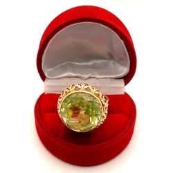 Złoty pierścionek z Turmalinem PR.585 W:11,48gr R.18 InterSKLEP