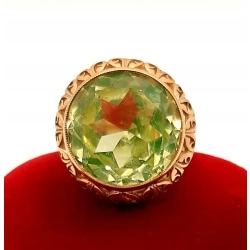 Złoty pierścionek z Turmalinem PR.585 W:11,48gr R.18 InterSKLEP