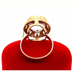 Złoty pierścionek z Ametystem PR.585 W:7,37gr R.21 InterSKLEP