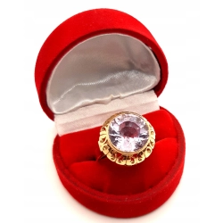 Złoty pierścionek z Ametystem PR.585 W:7,37gr R.21 InterSKLEP