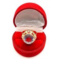 Złoty pierścionek z Ametystem PR.585 W:7,37gr R.21 InterSKLEP