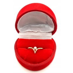 Złoty pierścionek z Cyrkonią PR.585 W:0,78gr R.14 InterSKLEP