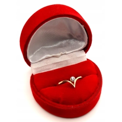 Złoty pierścionek z Cyrkonią PR.585 W:0,78gr R.14 InterSKLEP