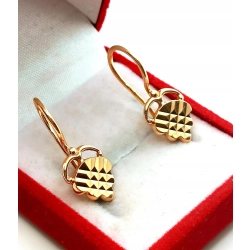 Złote kolczyki wiszące Pr.583 W:2,84gr Dł:2,2cm InterSKLEP