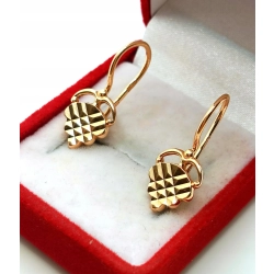 Złote kolczyki wiszące Pr.583 W:2,84gr Dł:2,2cm InterSKLEP