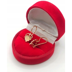 Złote kolczyki wiszące Pr.583 W:2,84gr Dł:2,2cm InterSKLEP