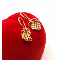 Złote kolczyki wiszące Pr.583 W:2,84gr Dł:2,2cm InterSKLEP