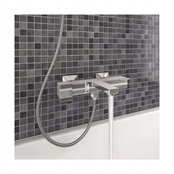 Bateria wannowa dwuuchwytowa ścienna Sensa Chromowany srebrny