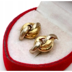 Złote kolczyki plecionki Sztyft Pr.585 W:1,70gr InterSKLEP