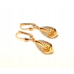 Złote kolczyki wiszące BRIJU PR.585 W:2,80gr InterSKLEP