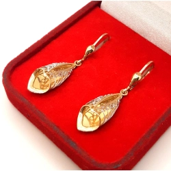 Złote kolczyki wiszące BRIJU PR.585 W:2,80gr InterSKLEP