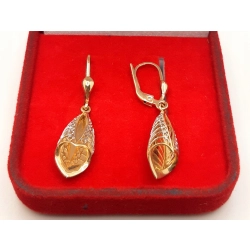 Złote kolczyki wiszące BRIJU PR.585 W:2,80gr InterSKLEP