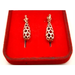 Złote kolczyki wiszące ażurowe szyszki BRIJU PR.333 W:1,93gr InterSKLEP