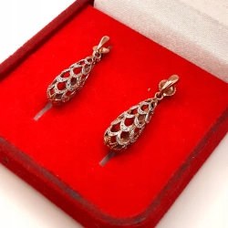 Złote kolczyki wiszące ażurowe szyszki BRIJU PR.333 W:1,93gr InterSKLEP