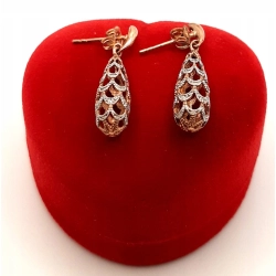 Złote kolczyki wiszące ażurowe szyszki BRIJU PR.333 W:1,93gr InterSKLEP