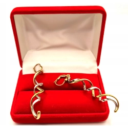 Złote kolczyki wiszące Spirale PR.333 W:2,80gr InterSKLEP