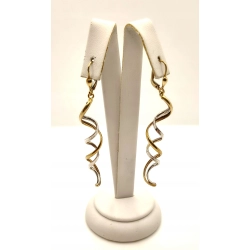 Złote kolczyki wiszące Spirale PR.333 W:2,80gr InterSKLEP