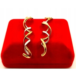 Złote kolczyki wiszące Spirale PR.333 W:2,80gr InterSKLEP