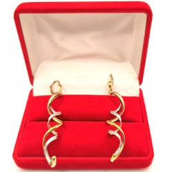 Złote kolczyki wiszące Spirale PR.333 W:2,80gr InterSKLEP