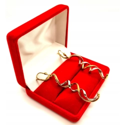 Złote kolczyki wiszące Spirale PR.333 W:2,80gr InterSKLEP