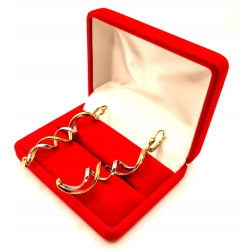 Złote kolczyki wiszące Spirale PR.333 W:2,80gr InterSKLEP