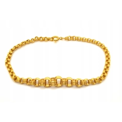 Złota bransoletka Rolo PR.750 W:11,33gr Dł.22cm InterSKLEP