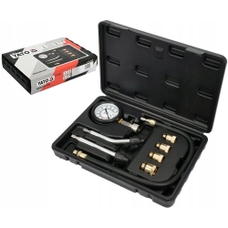 Yato YT-73022 Miernik ciśnienia sprężania silnik benzynowy + 4 adaptery