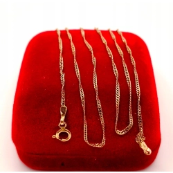 Złoty łańcuszek Singapur PR.585 W:1,36gr Dł.49,5cm InterSKLEP