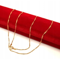 Złoty łańcuszek Singapur PR.585 W:1,36gr Dł.49,5cm InterSKLEP