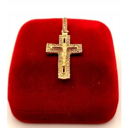 Złota zawieszka Krzyż z Cyrkoniami PR.585 W:3,03gr InterSKLEP