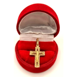 Złota zawieszka Krzyż z Cyrkoniami PR.585 W:3,03gr InterSKLEP