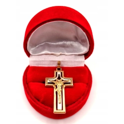 Złota zawieszka Krzyż z Chrystusem PR.585 W:3,64gr InterSKLEP