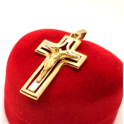 Złota zawieszka Krzyż z Chrystusem PR.585 W:3,64gr InterSKLEP