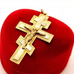 Złota zawieszka Krzyż z Chrystusem PR.585 W:3,65gr InterSKLEP