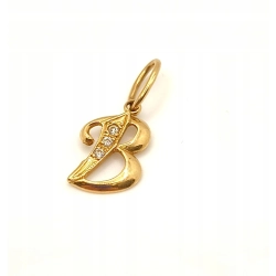 Złota zawieszka Litera B PR.585 W:0,74gr InterSKLEP