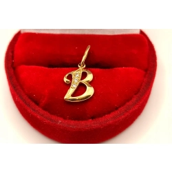 Złota zawieszka Litera B PR.585 W:0,74gr InterSKLEP