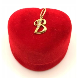 Złota zawieszka Litera B PR.585 W:0,74gr InterSKLEP