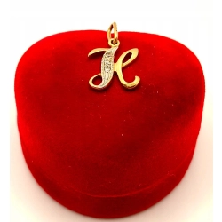 Złota zawieszka Litera K PR.585 W:1,11gr InterSKLEP