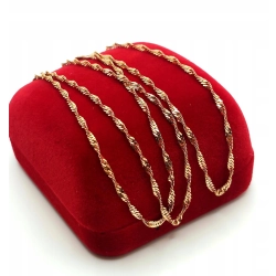 Złoty łańcuszek Singapur PR.585 W:2,95gr Dł.55,5cm InterSKLEP