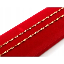 Złoty łańcuszek Singapur PR.585 W:2,95gr Dł.55,5cm InterSKLEP