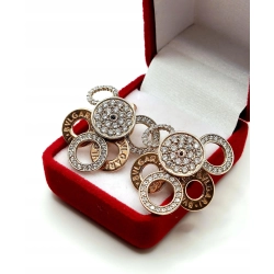 Złote kolczyki Kwiaty z ruchomymi płatkami PR.585 W:13,26gr InterSKLEP